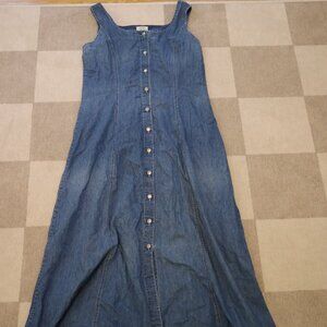 Vintage Laura Ashley Denim Dress Size Large/ 10